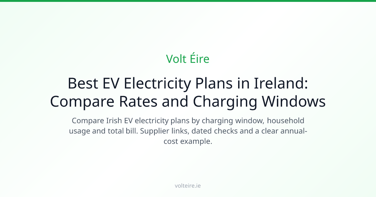 Best EV Electricity Plans Ireland 2026: Rates & Windows Compared | Volt ...